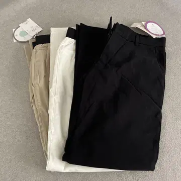 블랙 캐주얼 팬츠 3개 세트 부즈루드