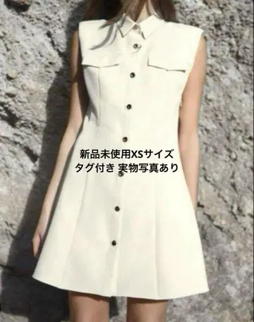 [ 미사용 새상품 ] ZARA 크레이프 미니 원피스 XS 사이즈