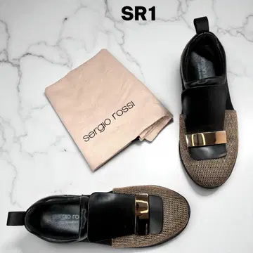 세르지오로시 SR1 스니커즈 블랙 가죽 25cm