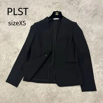 새상품급 PLST 플라스테 노카라 자켓 스트레치 블랙 XS