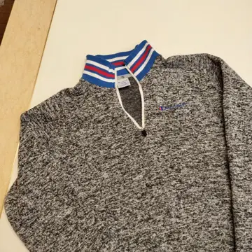 Champion 그레이 지퍼 스웨터 L
