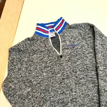 Champion 그레이 지퍼 스웨터 L