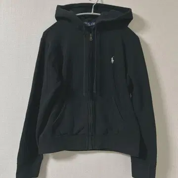 랄프 로렌 집업 후드티 속기모 블랙 원포인트