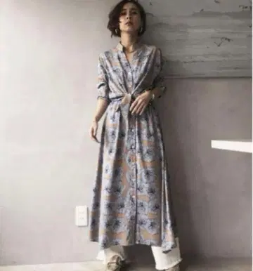 ameri VINTAGE TIE SHIRT DRESS 3