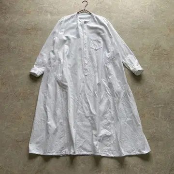 고쉬 노카라 셔츠 원피스 사이즈 2 화이트 A라인