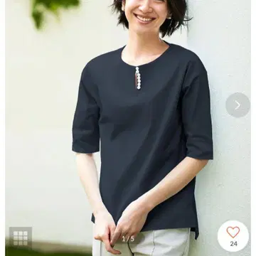 DoCLASSE 네이비 펄 장식 오부 소매 택 포함 미사용