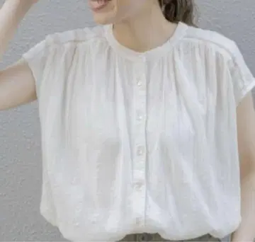 어반 리서치 서니 라벨 양류 개더 블라우스 프렌치 슬리브 프리
