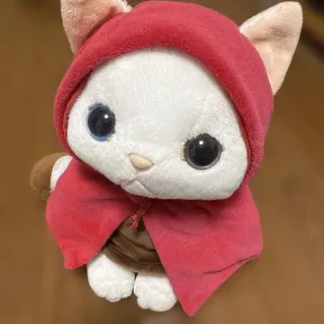 빨간 망토 고양이 봉제 인형