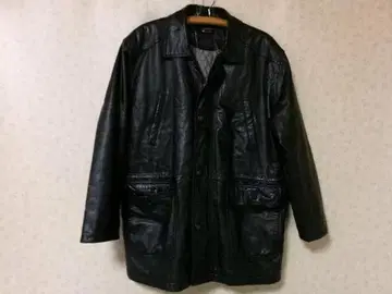 99322 남성용 가죽 코트 양가죽 블랙 L