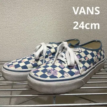 Vans 체크 무늬 꽃무늬 오센틱