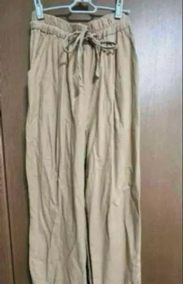 아메리칸 홀릭 마 혼방 릴랙스 와이드 팬츠 카멜 색상