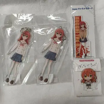 봇치더록 키타 이쿠요 4세트 봇치더록 키링 눈금자 메모 스탠드