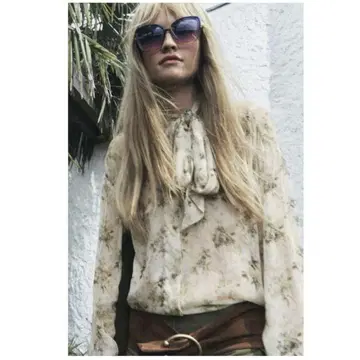 ZARA 꽃무늬 쉬폰 블라우스