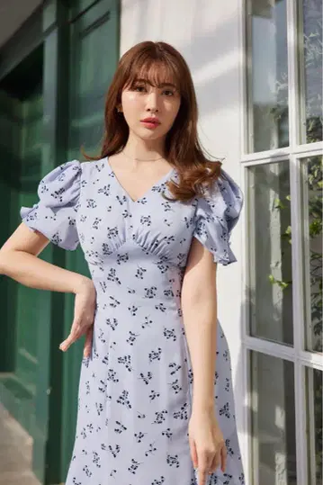herlipto Muguet-Printed Mermaid Dress