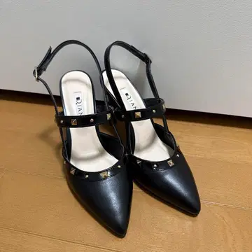 새상품급 DIANA 펌프스 하이힐 뮬 스터드 블랙