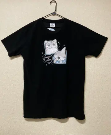 밤은 고양이와 함께 x 외출 아기상어 룸웨어 T셔츠 하프 팬츠 LL