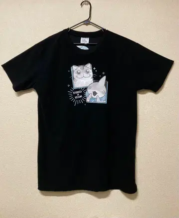 밤은 고양이와 함께 x 외출 아기상어 룸웨어 T셔츠 하프 팬츠 LL