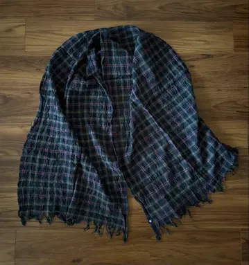 새상품 미사용 GOODENOUGH IVY 체크 무늬 스톨