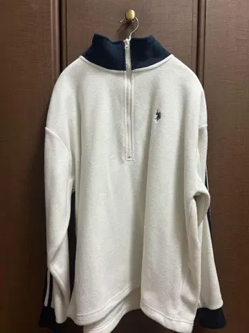 폴로 하프 지퍼 트레이닝복 화이트