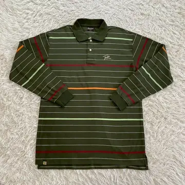 TaylorMade (테일러메이드) 코튼 혼방 골프웨어 긴팔 티셔츠