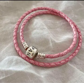 미사용 새상품 Pandora 가죽 더블 팔찌