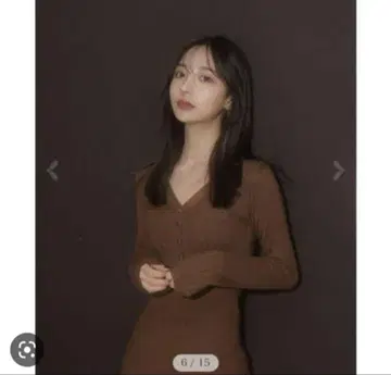 [ melt the lady ] 글리터 리브 니트 드레스 brown