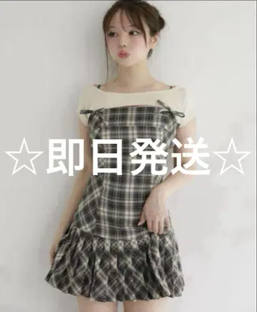 andmary Karen 체크 미니 드레스