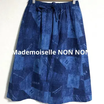 [ 상태 좋음 ] Mademoiselle NON NON 데님 전사 스커트