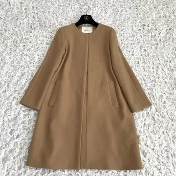 ANAYI 아나이 멜톤 크루 코트 노카라 코트