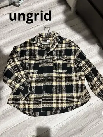 ungrid 부클 체크 루즈 셔츠 체크 셔츠