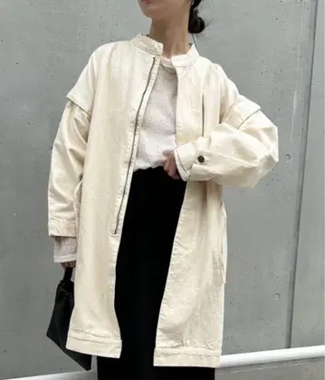 아이보리 코튼 오버 사이즈 자켓