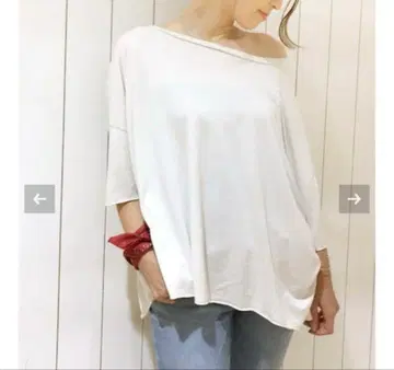 [ 택 포함 미사용 ] CALUX 코튼 모달 와이드 풀오버