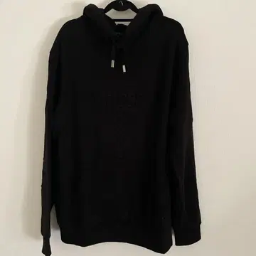 GUESS 블랙 후드 부착 후드티