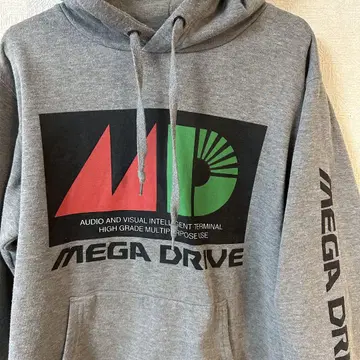 메가 드라이브 MEGA DRIVE 30주년 후드티 그레이 L