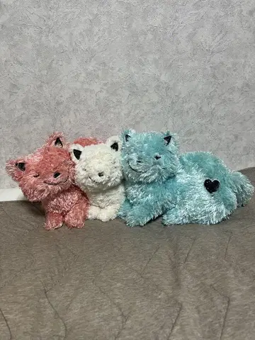 요네즈켄시 봉제 인형 리이슈 고양이 3체 세트