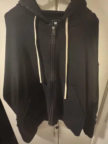 블랙 M 사이즈 집업 후드티