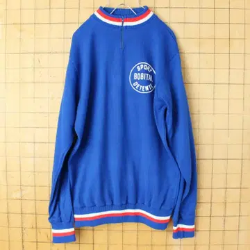 70s80s 프랑스 Crylor 소매 사이클링 저지 블루 M aw99