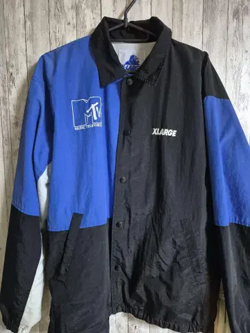 MTV XLARGE 나일론 자켓 파랑/블랙