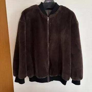 새상품급 로즈버드 인조 모피 퍼 자켓 블루종