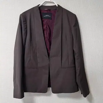 그린 라벨 릴랙싱 노라펠 자켓 브라운 노카라