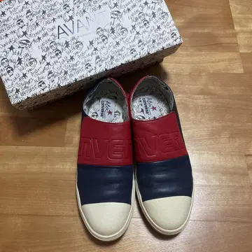 CONVERSE 슬립온 스니커즈 레드/네이비