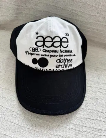 aeae 로고 캡 화이트/블랙