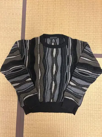 BARACUTA 울 니트 스웨터 L 사이즈 그레이 계열