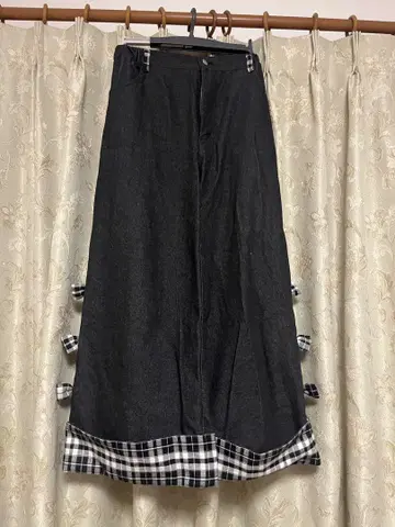 [ Hauls ] 오리카에시 체크 데님 ( 블랙 )