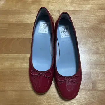 엠마 프랜시스 빨간색 발레 슈즈 낮은 힐