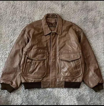 vintage 가죽 천연 가죽 A-2 G-1 플라이트 자켓 쇼트 기장