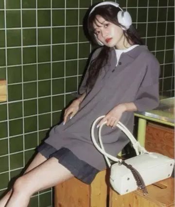 [택 포함 새상품] 코코딜 폴로 니트 미니 원피스