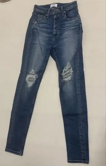 GYDA 제이다 스키니 데님 S 사이즈 블루 무릎 데미지 가공