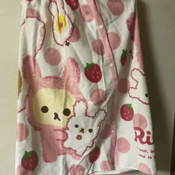 새상품 리락쿠마 옷 갈아입는 타월 약 75 x 130cm