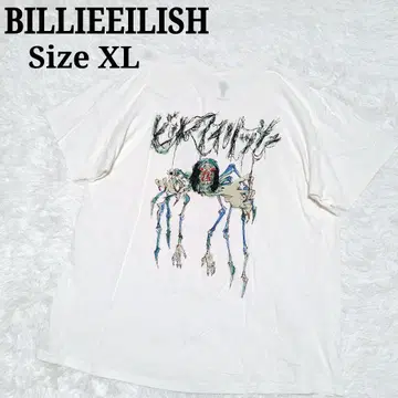 BILLIEEILISH 빌리 아일리쉬 양면 프린트 T셔츠 XL 화이트